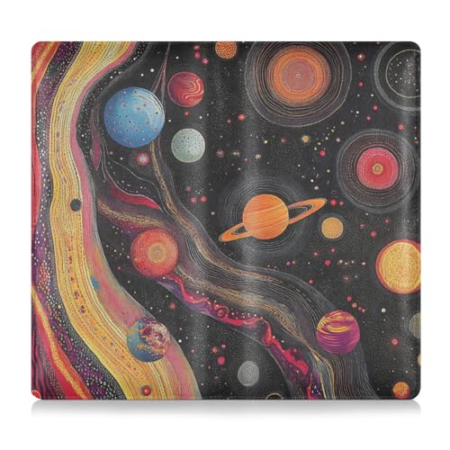 WDdZzyy Bunte Weltraumplaneten Erde Leder Auto Registrierung Versicherung & Ausweishalter Auto Brieftasche Etui Organizer für Dokumente, Karten, Führerschein, Bunte Weltraumplaneten Erde, 1 size von WDdZzyy