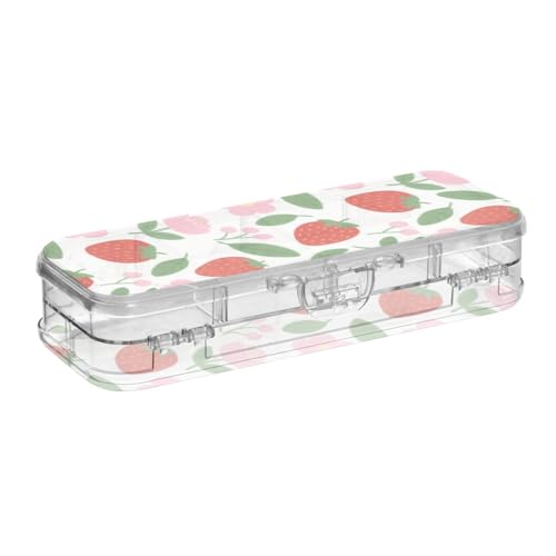 WDdZzyy Cartoon-Blumen-Erdbeer-Bleistift-Box, doppelstöckige Stifteetuis für Schreibwaren, mit Deckel WDdZzyy Cartoon-Blumen-Erdbeer-Bleistift-Box, doppelstöckige Stifteetuis für Schreibwaren, mit Deckel von WDdZzyy