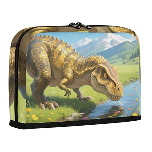 WDdZzyy Cartoon-Dinosaurier-Federmäppchen, große Kapazität, Make-up-Tasche, Stehetui, Stifthalter für Erwachsene, Mittelschule von WDdZzyy
