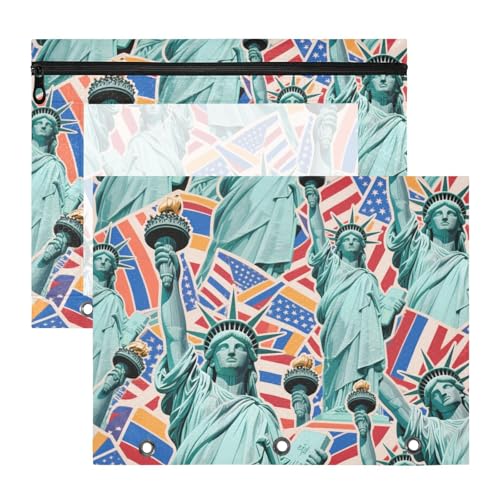 WDdZzyy Cartoon Fashion Statue of Liberty Binder Pouches Sturdy Pen Holder Case for A4 Paper Letter 2 Pack Students College Supplies WDdZzyy Cartoon Fashion Statue of Liberty Binder Pouches Sturdy Pen Holder Case for A4 Paper Letter 2 Pack Students College Supplies von WDdZzyy