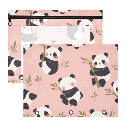 WDdZzyy Cartoon-Panda-Ordner mit 3 Löchern, Stifthalter für A4-Papier, Briefe, 2 Stück, Lehrer, Klassenzimmer WDdZzyy Cartoon-Panda-Ordner mit 3 Löchern, Stifthalter für A4-Papier, Briefe, 2 Stück, Lehrer, Klassenzimmer von WDdZzyy
