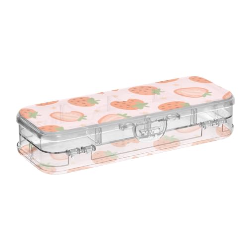 WDdZzyy Cartoon Star Strawberry Clear Pencils Box Double Deck Transparent Pens Case Boxes for Stationery Supplies with Lid WDdZzyy Cartoon Star Strawberry Clear Pencils Box Double Deck Transparent Pens Case Boxes for Stationery Supplies with Lid von WDdZzyy