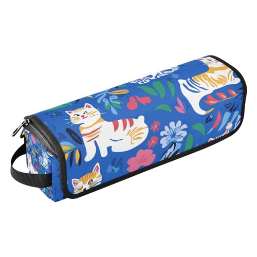 WDdZzyy Chic American Cats Royal Blue Hair Tool Travel Bag for Women and Heat Resistant Mat with Zipper Portable Travel Carrying Case for Flat Irons, Straighteners, Curling Irons, Chic American Cats von WDdZzyy