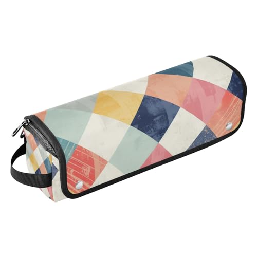 WDdZzyy Farbiges Gittermuster, kariert, Reisetasche mit Eisenmatte, wasserdicht, flacher Lockenstab, Reise-Organizer für Lockenstab, Glätteisen, flacher Haartrockner, farbiges Gitterkaro, 1 Größe WDdZzyy Farbiges Gittermuster, kariert, Reisetasche mit Eisenmatte, wasserdicht, flacher Lockenstab, Reise-Organizer für Lockenstab, Glätteisen, flacher Haartrockner, farbiges Gitterkaro, 1 Größe von WDdZzyy