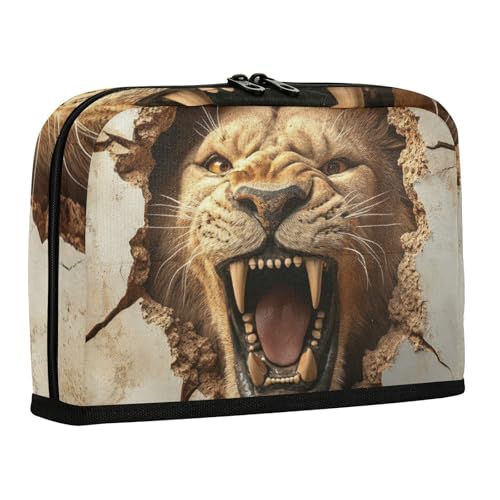 WDdZzyy Federmäppchen mit 3D-Löwen-Design, großes Fassungsvermögen, Mehrzweck-Organizer-Box für Jugendliche, Mittelschule von WDdZzyy