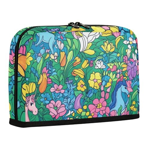 WDdZzyy Federmäppchen mit Einhörnern in lebendigen Farben, große Kapazität, Kosmetiktasche, Mehrzwecktasche, Stifthalter für Teenager, Schulbedarf von WDdZzyy