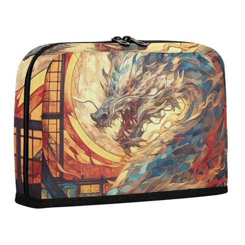 WDdZzyy Federmäppchen mit ästhetischem Anime-Drachen-Motiv, großes Fassungsvermögen, breite Öffnung, Mehrzweck-Tasche für Erwachsene, Schul-Must-Haves von WDdZzyy