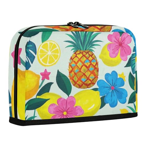 WDdZzyy Federmäppchen mit großem Fassungsvermögen, Motiv: Sommerananas, Zitrone, Blumenmuster, blau, Federmäppchen mit Reißverschluss, Schreibwaren-Organizer für Erwachsene, Schulbedarf WDdZzyy Federmäppchen mit großem Fassungsvermögen, Motiv: Sommerananas, Zitrone, Blumenmuster, blau, Federmäppchen mit Reißverschluss, Schreibwaren-Organizer für Erwachsene, Schulbedarf von WDdZzyy