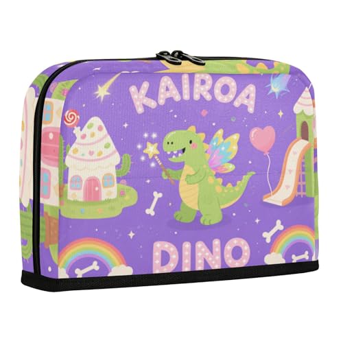 WDdZzyy Federmäppchen mit niedlichem Cartoon-Dinosaurier-Motiv, große Kapazität, Make-up-Tasche mit Reißverschluss, Schreibwaren, Federmäppchen für Erwachsene, Kindergarten von WDdZzyy