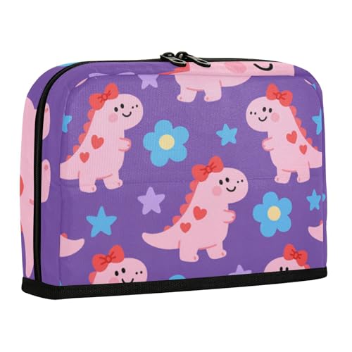 WDdZzyy Federmäppchen mit niedlichem Cartoon-Dinosaurier-Motiv, große Kapazität, aufrechte Aufbewahrungstasche, mehrere Fächer, Schreibwaren, Stifttasche für Erwachsene, College von WDdZzyy