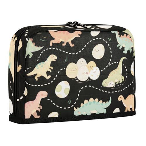 WDdZzyy Federmäppchen mit niedlichem Cartoon-Dinosaurier-Motiv, großes Fassungsvermögen, großes Schreibwaren-Federmäppchen für Krankenschwestern, Preppy School von WDdZzyy