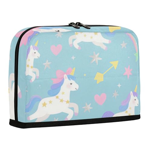 WDdZzyy Federmäppchen mit niedlichem Cartoon-Einhörner, großes Fassungsvermögen, erweiterbarer Aufbewahrungs-Organizer für Jungen, Schulbedarf von WDdZzyy