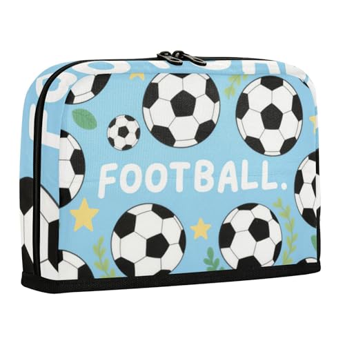 WDdZzyy Federmäppchen mit niedlichem Cartoon-Fußball-Design, großes Fassungsvermögen, große Schreibwarentasche für Krankenschwestern, Mittelschule von WDdZzyy
