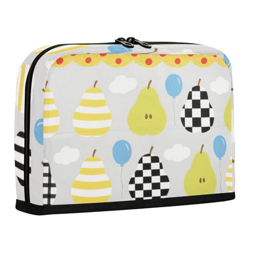 WDdZzyy Federmäppchen mit niedlichem Cartoon-Motiv, Birnenfrucht, großes Fassungsvermögen, Stifteetui, Kosmetikfächer, Schreibwaren-Organizer für Studenten, Kosmetika von WDdZzyy