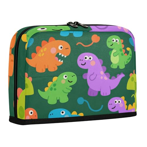 WDdZzyy Federmäppchen mit niedlichem Dinosaurier-Cartoon-Illustration, große Kapazität, Aufbewahrungstasche, breite Öffnung, Schreibwarentasche für Mädchen, Kosmetik WDdZzyy Federmäppchen mit niedlichem Dinosaurier-Cartoon-Illustration, große Kapazität, Aufbewahrungstasche, breite Öffnung, Schreibwarentasche für Mädchen, Kosmetik von WDdZzyy