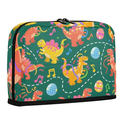 WDdZzyy Federmäppchen mit niedlichem Dinosaurier-Cartoon-Illustration, großes Fassungsvermögen, Schreibwaren, Stifte-Tasche für Lehrer, Büro von WDdZzyy