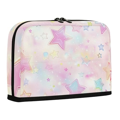 WDdZzyy Federmäppchen mit niedlichem Sternen-Motiv, großes Fassungsvermögen, multifunktional, Schreibwaren-Organizer für Jugendliche, Schulbedarf von WDdZzyy