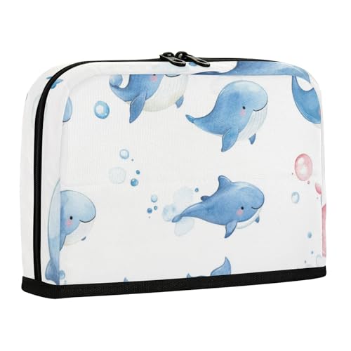 WDdZzyy Federmäppchen mit niedlichem Wal-Design, großes Fassungsvermögen, hohe Kapazität, Schreibwaren-Federmäppchen für Studenten, Reisen von WDdZzyy