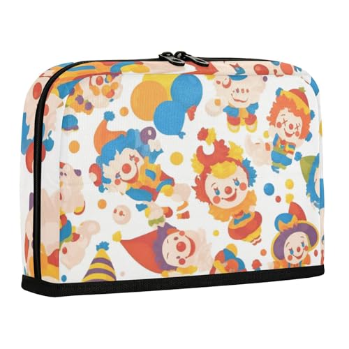 WDdZzyy Federmäppchen mit niedlichem buntem Clown-Design, großes Fassungsvermögen, Kosmetik-Organizer, Box für Jugendliche, Schule von WDdZzyy