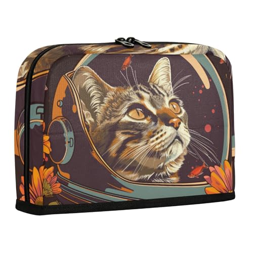 WDdZzyy Federmäppchen mit niedlicher Katze, Gänseblümchen, großes Fassungsvermögen, Federmäppchen, Organizer mit Schlitz, Schreibwaren, Stifttasche für Teenager, Kindergarten von WDdZzyy