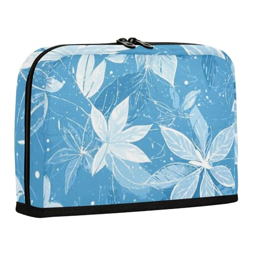 WDdZzyy Federmäppchen mit weihnachtlichem Blumenmuster, Babyblau, großes Fassungsvermögen, Make-up, tragbare Organizer-Box für Teenager, Mittelschule von WDdZzyy