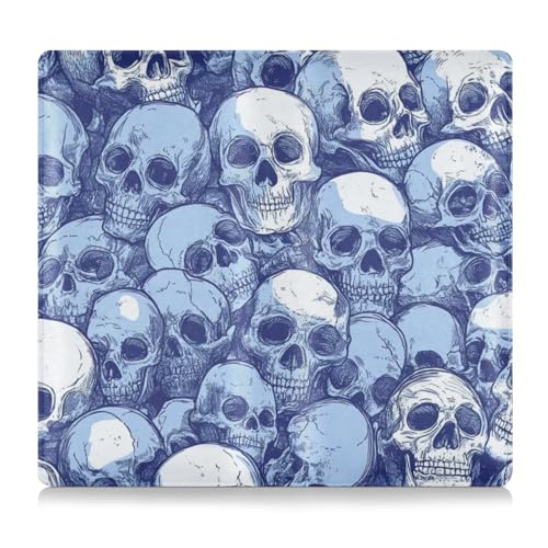 WDdZzyy Funny Skull Blue Leather Car Registration and Insurance Card Holder Essential Car Wallet Case for Cards, Essential Document Driver License WDdZzyy Funny Skull Blue Leather Car Registration and Insurance Card Holder Essential Car Wallet Case for Cards, Essential Document Driver License von WDdZzyy