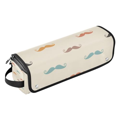 WDdZzyy Happy Father's Cartoon Simple Schnurrbärte 2-in-1 Lockenstab Reisetasche mit hitzebeständigem Pad Haarwerkzeuge Organizer Aufbewahrungstasche für Glätteisen, Glätteisen, Lockenstäbe, Happy von WDdZzyy