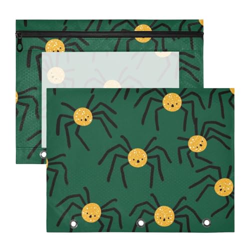 WDdZzyy Happy Halloween Spider Green Pencil Pouches Multi Purpose Storage Bag for 3 Rings Binder 2 Pack Students Office WDdZzyy Happy Halloween Spider Green Pencil Pouches Multi Purpose Storage Bag for 3 Rings Binder 2 Pack Students Office von WDdZzyy