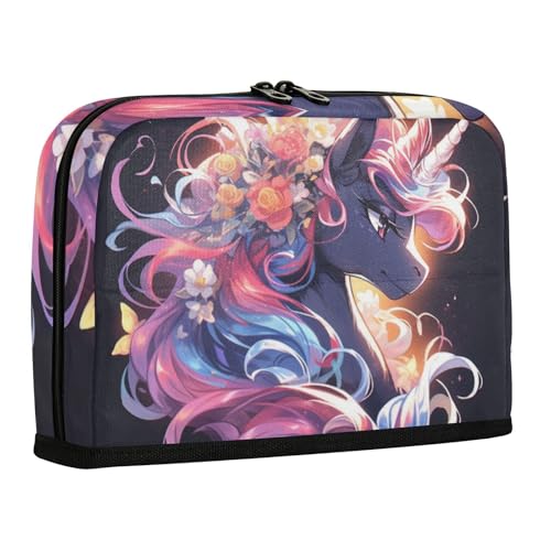 WDdZzyy Lustige Einhörner Trendsetzender Stil Federmäppchen Halter Große Kapazität Stifteetuis Weiche Tasche Bleistifthalter für Erwachsene Büro von WDdZzyy