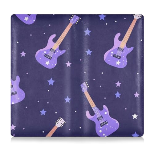 WDdZzyy Nebula Guitar Purple Leather Car Registration & Insurance Card Holder Document Wallet for Cards, Essential Document Driver License, Nebula Gitarre lila, 1 size von WDdZzyy