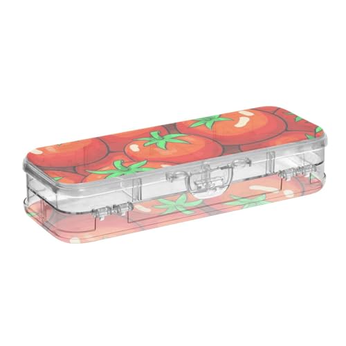 WDdZzyy Niedliche Cartoon-Gemüse-Tomaten-Kunststoff-Bleistiftbox, transparent, doppelstöckig, transparent, für Kinder, mit Schnappverschluss und Deckel WDdZzyy Niedliche Cartoon-Gemüse-Tomaten-Kunststoff-Bleistiftbox, transparent, doppelstöckig, transparent, für Kinder, mit Schnappverschluss und Deckel von WDdZzyy