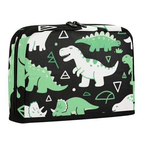 WDdZzyy Niedliches Federmäppchen mit Cartoon-Illustration, Dinosaurier-Federmäppchen, Organizer, großes Fassungsvermögen, weiche Schreibwarentasche für Jungen, Schulbedarf von WDdZzyy