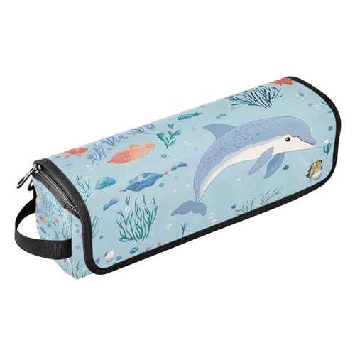 WDdZzyy Ocean Animals Delphin Fish Hair Tool Travel Bag for Women with Iron Mat Carrying Case Flat Curling Iron Waterproof Organizer for Flat Irons, Straighteners, Curling Irons, Ocean Animals Delphin von WDdZzyy