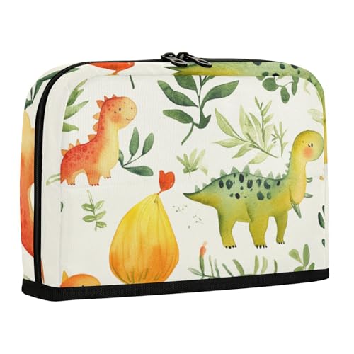 WDdZzyy Pop-Dinosaurier-Boho-Fantasie-Kunst-Federmäppchen, Organizer, große Kapazität, Make-up-Tasche, Reißverschluss, Mehrzweck-Tasche für adrette Mittelschule von WDdZzyy