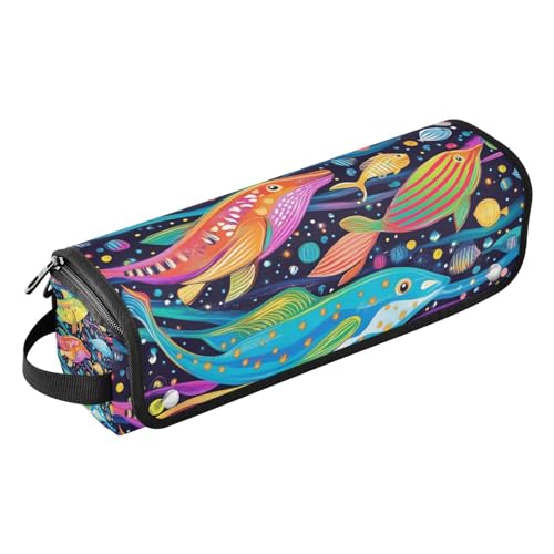 WDdZzyy Psychedelische Meerestier-Werkzeug-Reisetasche mit herausnehmbarer hitzebeständiger Matte, Heizwerkzeuge, Reisetasche, Organizer für Glätteisen, Lockenstab, Haartrockner, psychedelische von WDdZzyy