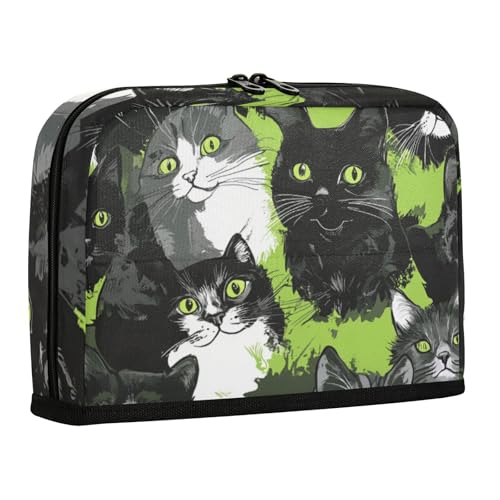 WDdZzyy Sweet British Cats Federmäppchen, großes Fassungsvermögen, Make-up, Schreibwaren, Organizer für adrette Elementare von WDdZzyy