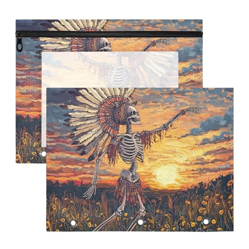 WDdZzyy Tribal Dancing Human Skeleton Ölgemälde-Ordner, klares Fenster, 3 Locher für A4-Papier, Briefe, 2 Stück, Studenten, Schulbedarf WDdZzyy Tribal Dancing Human Skeleton Ölgemälde-Ordner, klares Fenster, 3 Locher für A4-Papier, Briefe, 2 Stück, Studenten, Schulbedarf von WDdZzyy