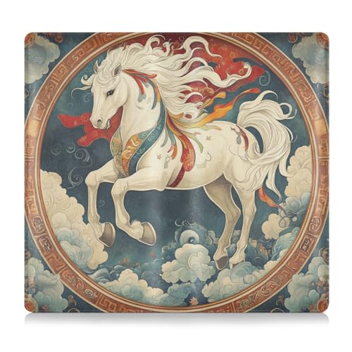 WDdZzyy Tribal Ethnischer Stil Pferd Wolke Leder Auto Registrierung & Versicherung Kartenhalter Essential Wallet Case für Führerschein, Karten und wichtige Dokumente, Tribal ethnischer Stil von WDdZzyy