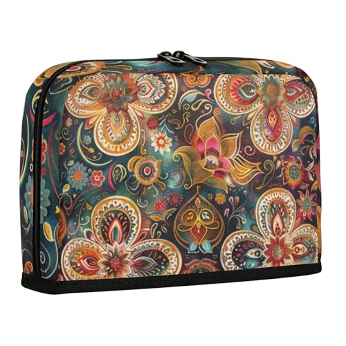 WDdZzyy Vintage Bohemian Flowers Paisley Pencil Holder Case Large Capacity Pen Bags Expandable Case Pencil Holder for Teacher Preppy School von WDdZzyy