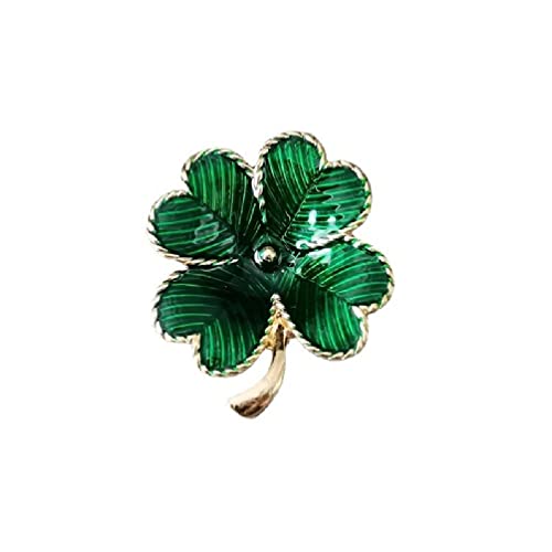 Brosche Strass Vierblättriges Kleeblatt Brosche Pins Charme Kleidung Accessoire Brosche für Damen Damen Schmuck Vierblättriges Kleeblatt Emaille Pin von WE-HYTRE