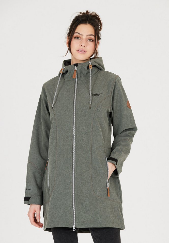 WEATHER REPORT Softshelljacke Lilan mit langem Schnitt und wasserdichter Funktion von WEATHER REPORT