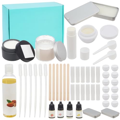 WEBEEDY Lippenbalsam Herstellungsset DIY Natürliches Lipgloss Set Für Erwachsene Frauen Mit Bienenwachs Sheabutter Aromatische Öle Stöcke & Anleitung Zur Herstellung von Fruchtigen Lippenbalsamen von WEBEEDY