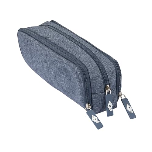 WEDO Federmäppchen Schlamperbox Denim mit 3 Fächern blau von WEDO