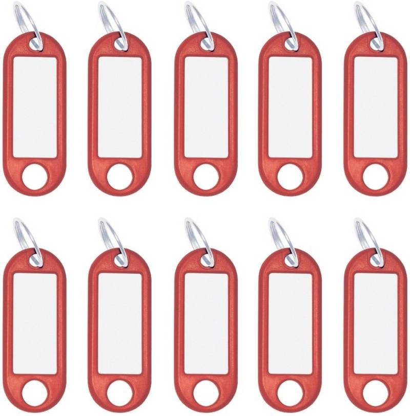 WEDO Schlüsselanhänger Schlüsselanhänger mit Ring 18mm rot VE=10 Stück (50 Stück) von WEDO