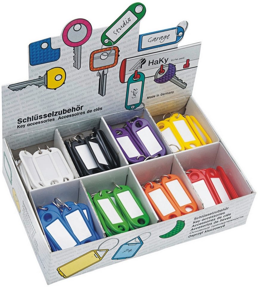 WEDO Schlüsselanhänger Schlüsselanhänger mit Ring 18mm sortiert VE=200 Stück (50 Stück) von WEDO