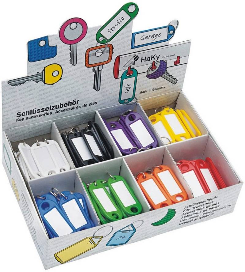 WEDO Schlüsselanhänger Schlüsselanhänger mit Ring 18mm sortiert VE=200 Stück (50 Stück) von WEDO