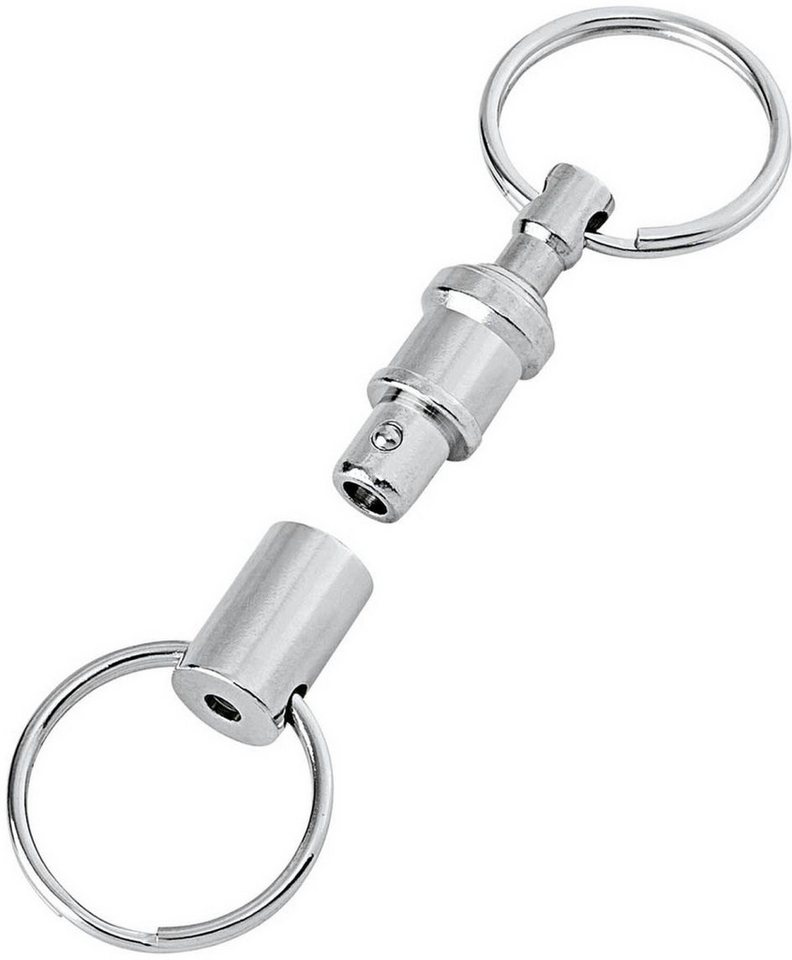 WEDO Schlüsselanhänger Schlüsselhalter 2 Ringe mit Kupplung silber von WEDO