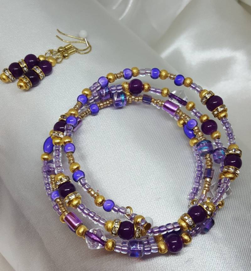 Lila Speicher Draht Armband von WEEDsByRose