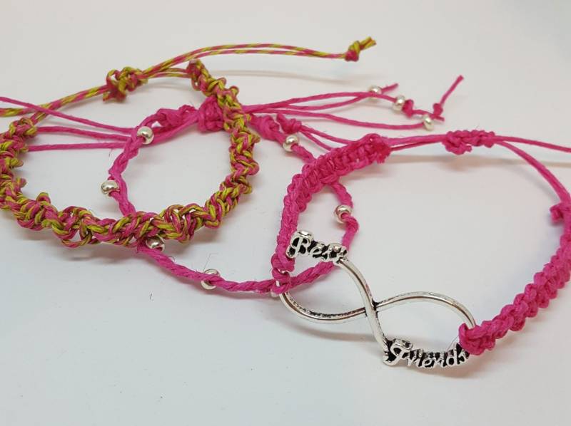 Makramee Freundschaftsbänder, Justierbare Armbänder von WEEDsByRose