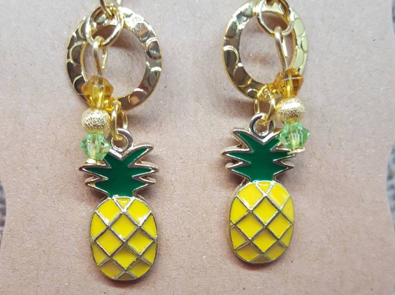 Ohrringe Gold Ananas von WEEDsByRose